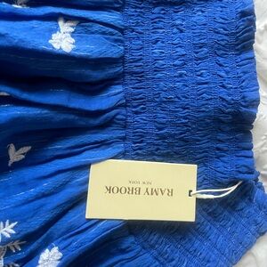 Ramy Brook Women’s Blue and White Skirt (Size Small)